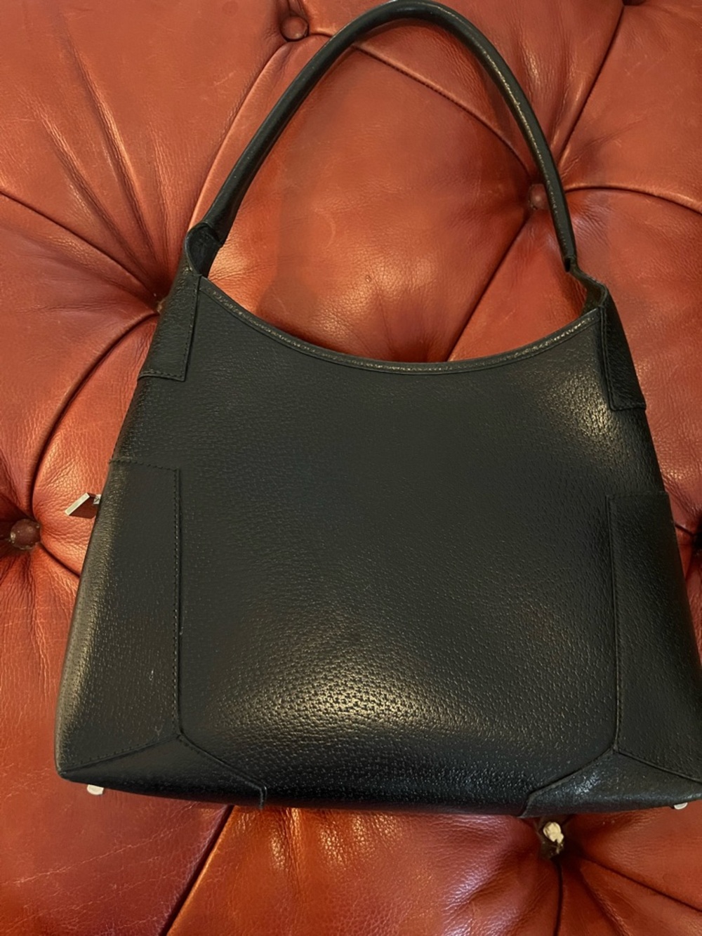 Salvatore Ferragamo Black Leather Shoulder Bag